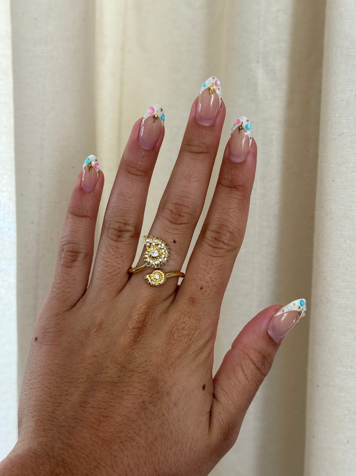 CZ Spiral Shell Ring