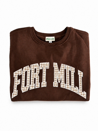 Fort Mill Gingham Appliqué Sweatshirt