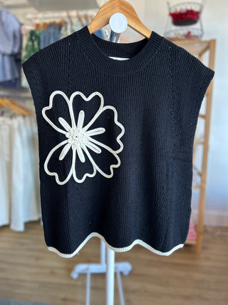 Shadow Blossom Knit Sweater