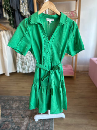 Verdant Bloom Mini Dress