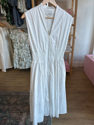 The Ever After Zip Dress Off White