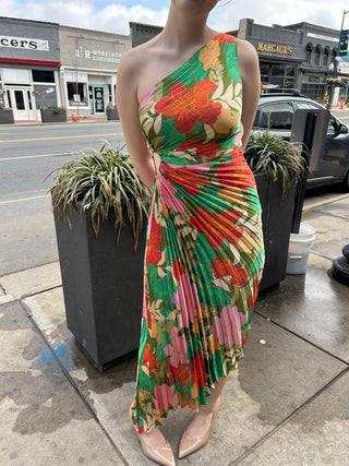 Dreamy Satin One Shoulder Dress