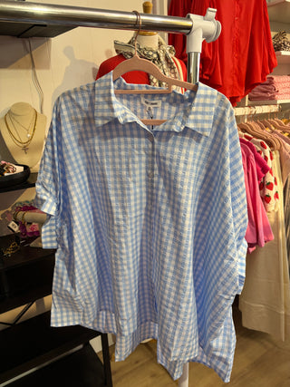 Gingham Oversized Button Shirt