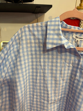 Gingham Oversized Button Shirt