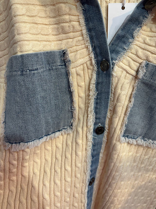 Daisy Denim Detail Sweater