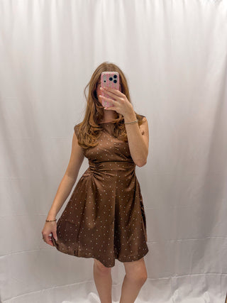 Easy to Fall Satin Polka Dot Dress