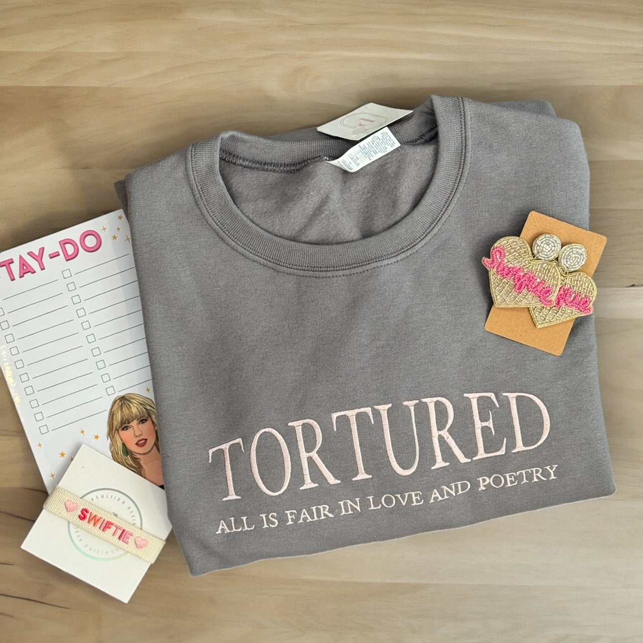 Tortured Poets Embroidered Sweatshirt