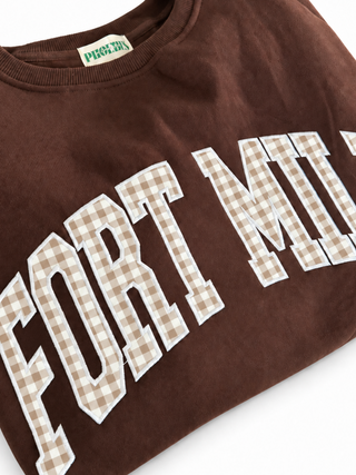 Fort Mill Gingham Appliqué Sweatshirt