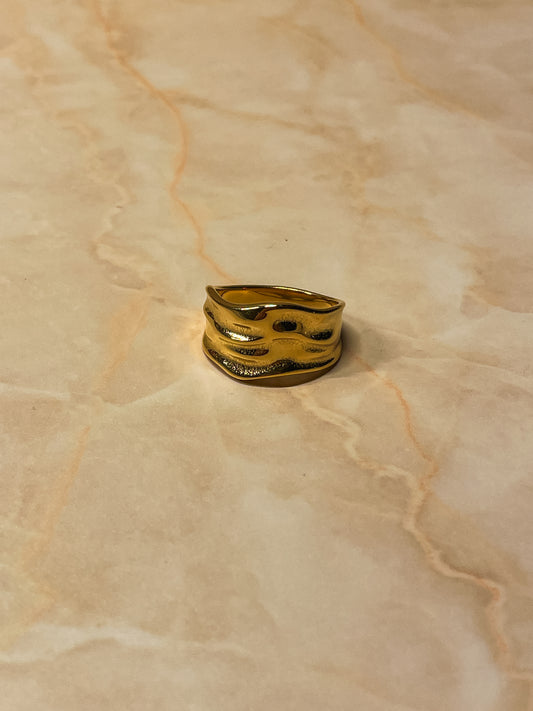 Textured Wave Ring