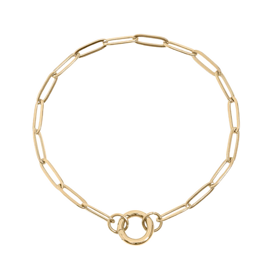 Paperclip Charm Keeper Bracelet