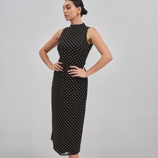 NYC Girl Polka dot mesh dress