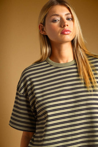 Sage and Stripes Tee