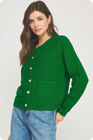 The Diana Textured Knit Cardigan