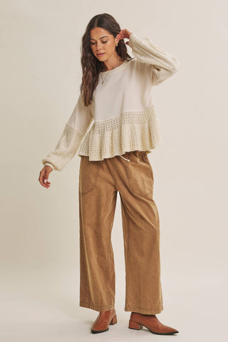 MINERAL-WASHED PANTS