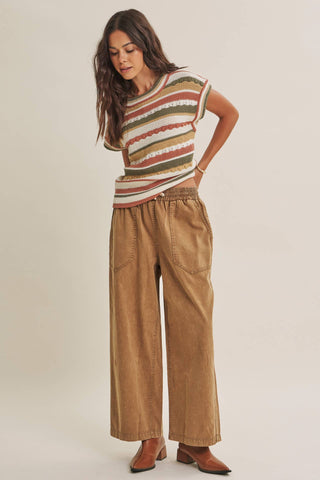 MINERAL-WASHED PANTS