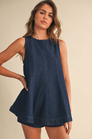 Denim Trapeze Set