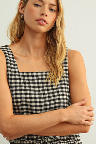 Noir Gingham Set - Top
