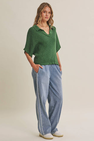 SLUB RIB DOLMAN SWEATER