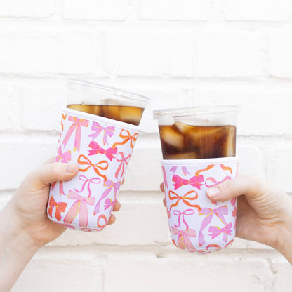 Pink Bows Drink Sleeve