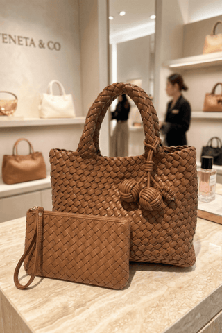 Daya Mini Woven Tote Bag w/ Bag Charm