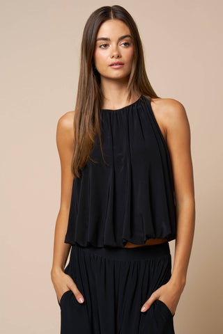 Bubble Hem Sleeveless Top