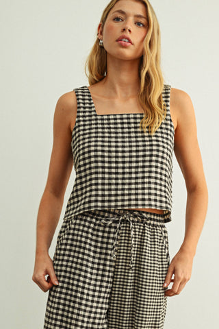 Noir Gingham Set - Top