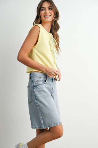 Scalloped-Hem Vest