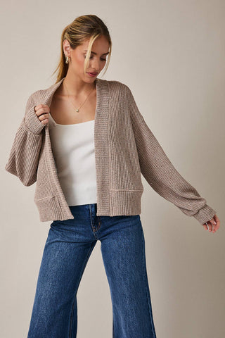 LONG SLEEVE CROPPED CARDIGAN