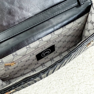 Urban Foldover Woven Clutch Crossbody