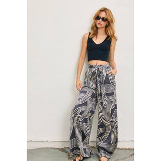 Monochrome Motion Looped Belt Pants