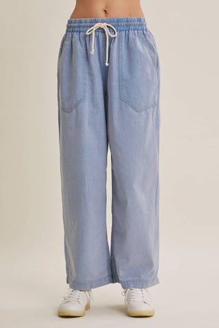 MINERAL-WASHED PANTS