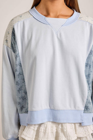 Vintage-Inspired Patchwork Sweatshirt