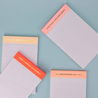 Things I'll Probably Do Tomorrow - Lined Notepad - Perforated Sheets - Neon Orange