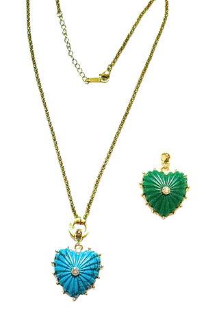 Let Your Heart Lead- Gemstone Pendant Necklace- Heart Center