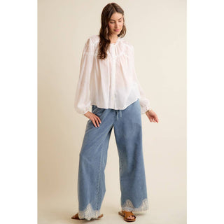 Lacey Thoughts Wide Denim Pant