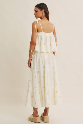 Sunset Field Embroidered Tank
