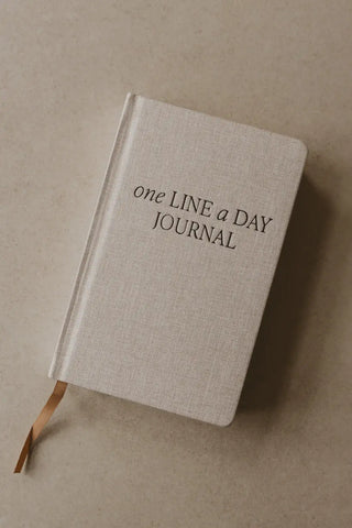 *NEW* Tan One Line A Day Fabric Journal - Stationery Gifts