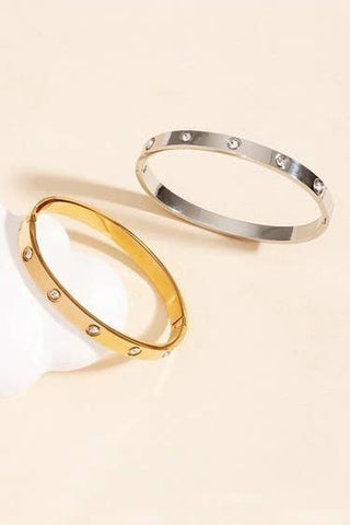 Gold Crystal Bangle
