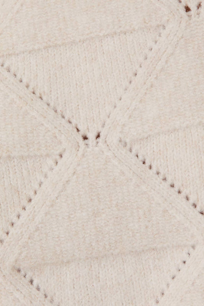 HIGH NECK WIDE SHOULDER SWEATER TOP