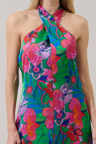 Mivia Halter Mini Dress Floral