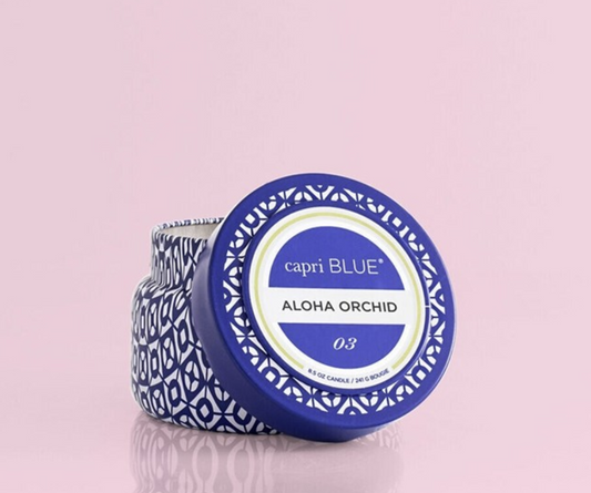 Blue Jean Signature Printed Travel Tin Candle