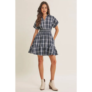 Autumn Picnic Smocked Waist Dress