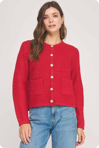 The Diana Textured Knit Cardigan