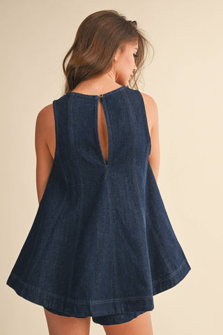 Denim Trapeze Set