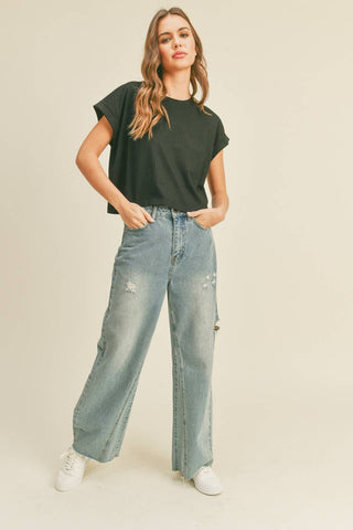 Blackout Crop Tee