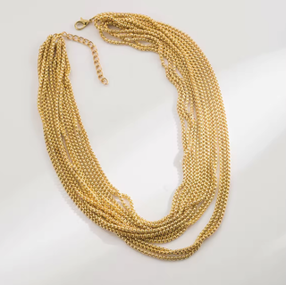 Declotee Layers and Layers Necklace PVD Waterproof
