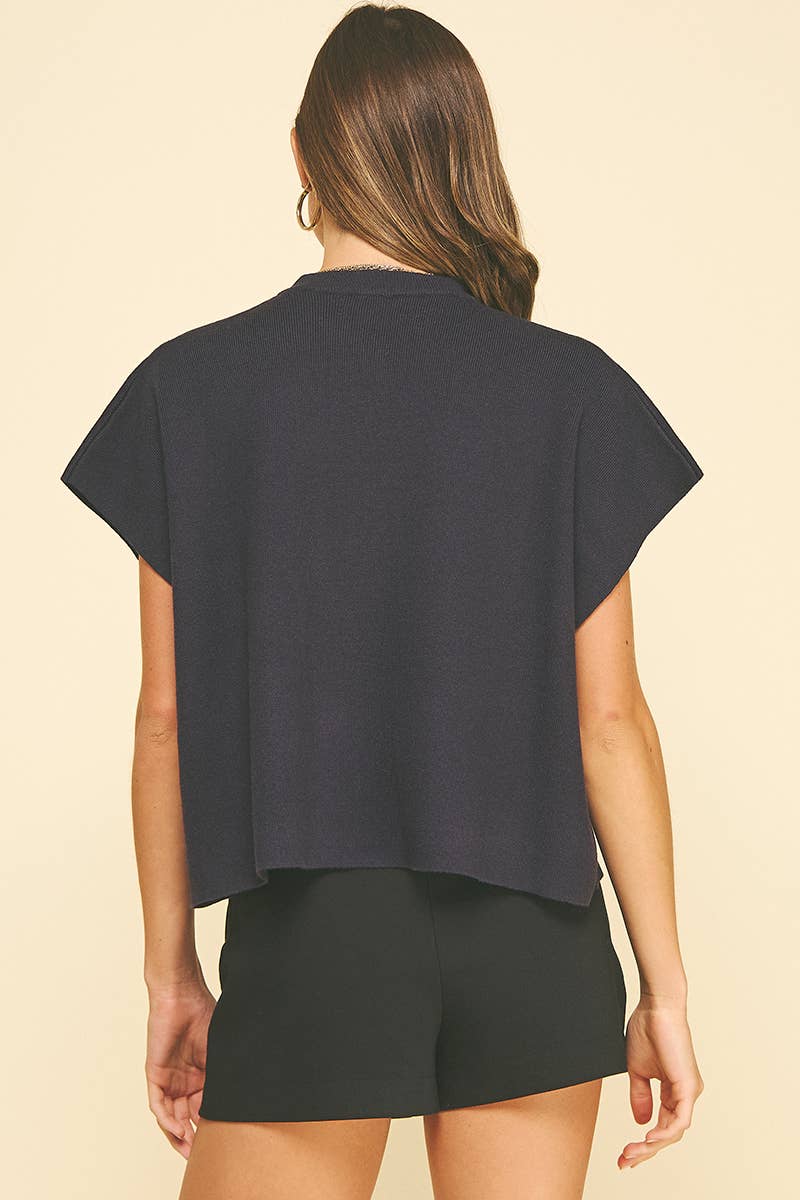 Laura Button Down Cap Sweater