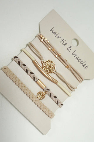 BOHO DUAL FUNCTION KNOT BRACELET HAIR TIES | 40BH100