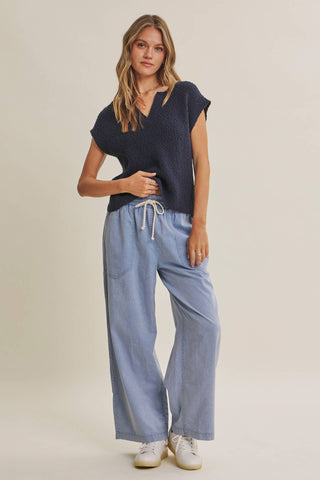 MINERAL-WASHED PANTS