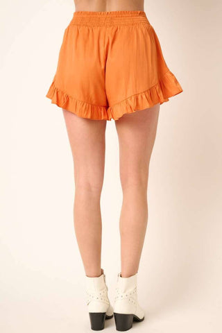 RUFFLE DETAIL SHORTS